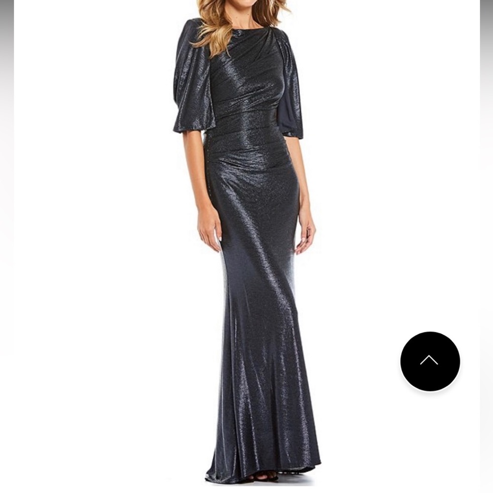 COPY - Eliza J Draped Column Capelet Dress
